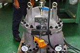 Main oil pump hydraulic test